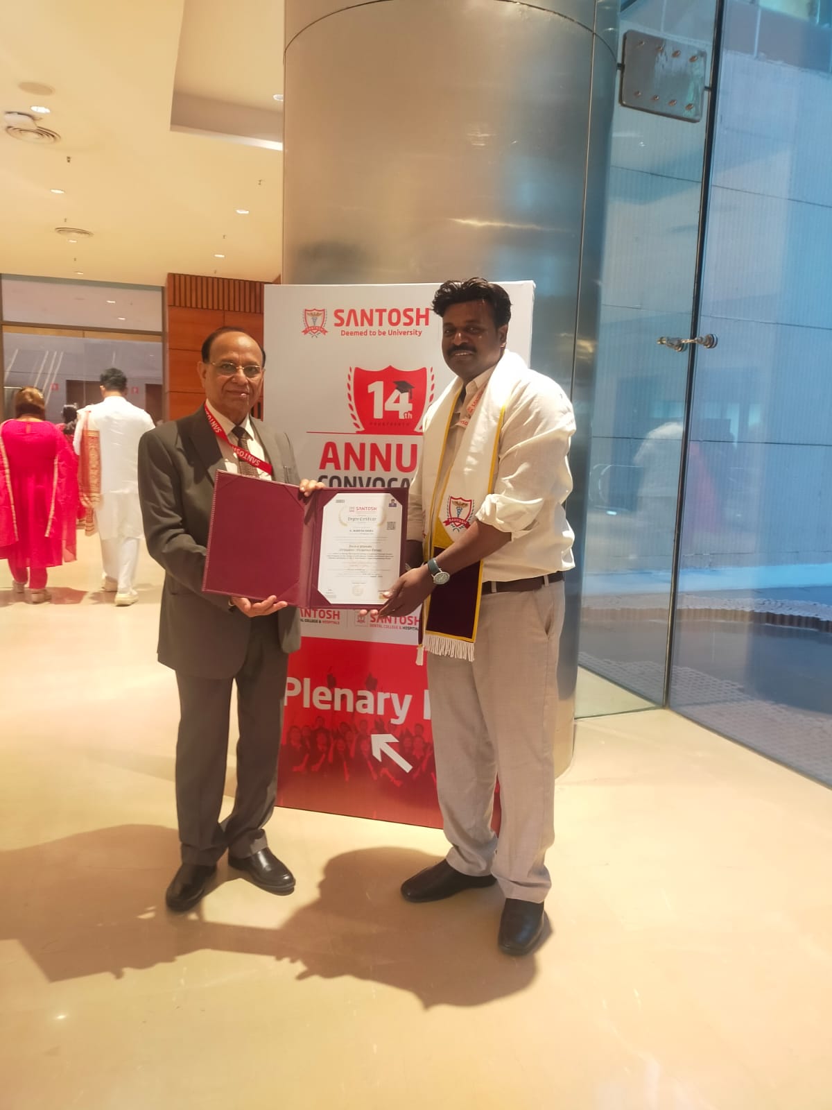 Our principal got awarded PhD OT